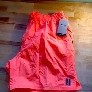 Nike Men’s Essential Lap 7” Volley Swim Trunks XXL Neon Orange Move to Zero NWT
